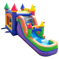 inflatable bounce house water slide mega rainbow3 1748453674 MEGA Rainbow Combo DRY