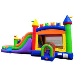 inflatable bounce house water slide mega rainbow4 1748453675 MEGA Rainbow Combo DRY